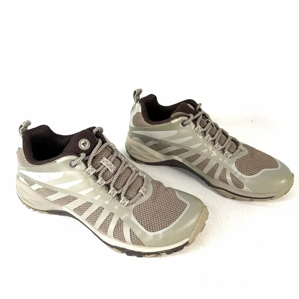 Merrell Siren Edge Womens Size 7 Shoes Beige Brown Athletic Hiking Sneakers